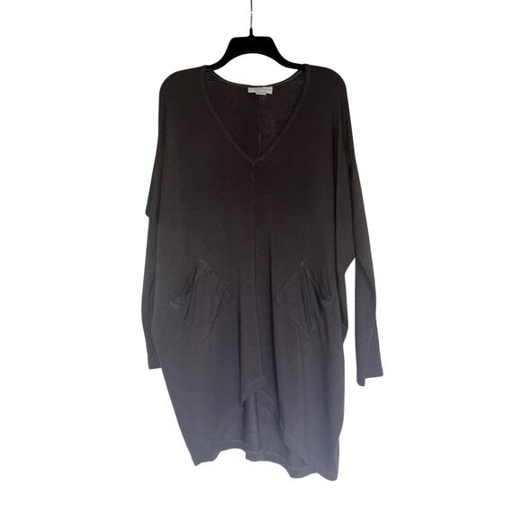 BRYN WALKER Alexis Tunic Top Mink Brown Size Small S Pockets LAGENLOOK OVERSIZED - Picture 3 of 7